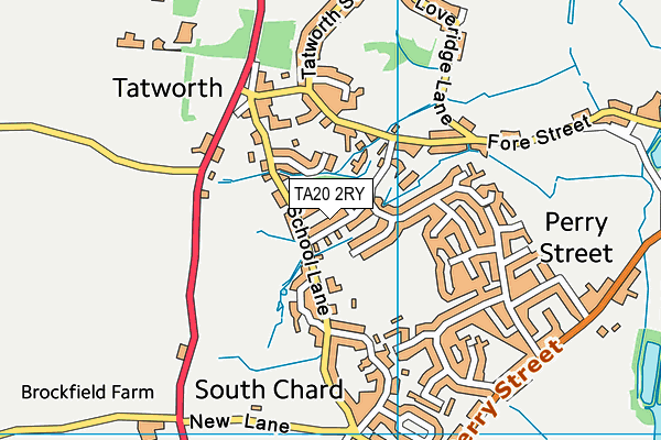 TA20 2RY map - OS VectorMap District (Ordnance Survey)