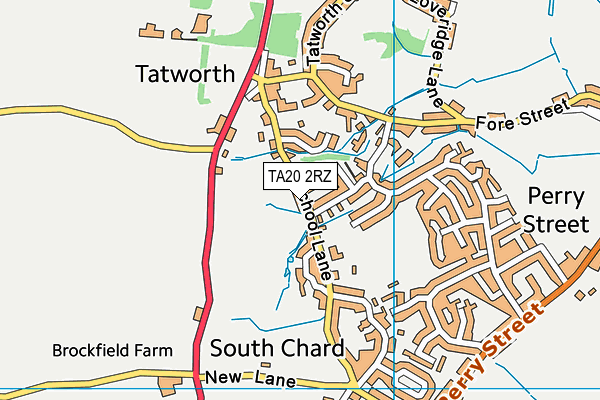 TA20 2RZ map - OS VectorMap District (Ordnance Survey)