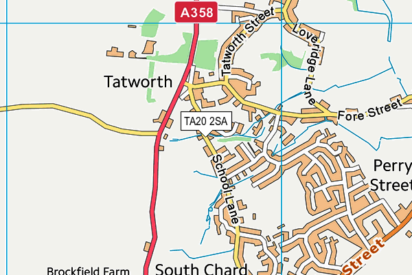 TA20 2SA map - OS VectorMap District (Ordnance Survey)