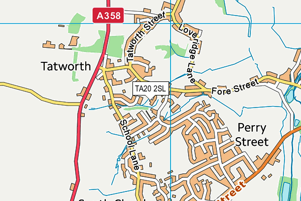 TA20 2SL map - OS VectorMap District (Ordnance Survey)