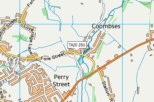 TA20 2SU map - OS VectorMap District (Ordnance Survey)