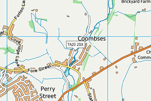 TA20 2SX map - OS VectorMap District (Ordnance Survey)