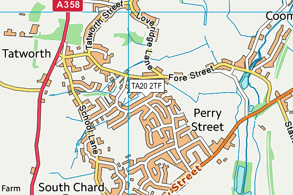 TA20 2TF map - OS VectorMap District (Ordnance Survey)