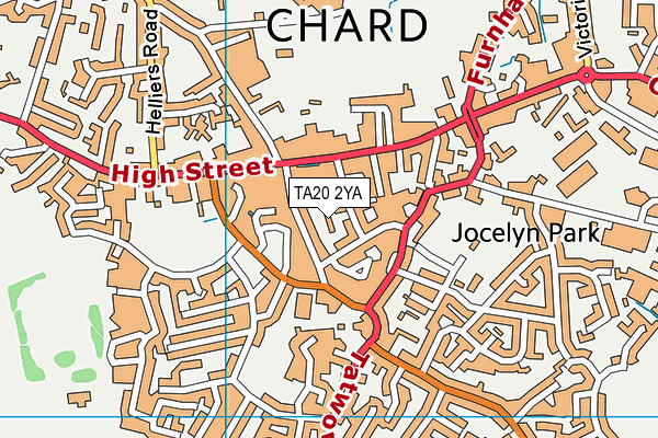 TA20 2YA map - OS VectorMap District (Ordnance Survey)