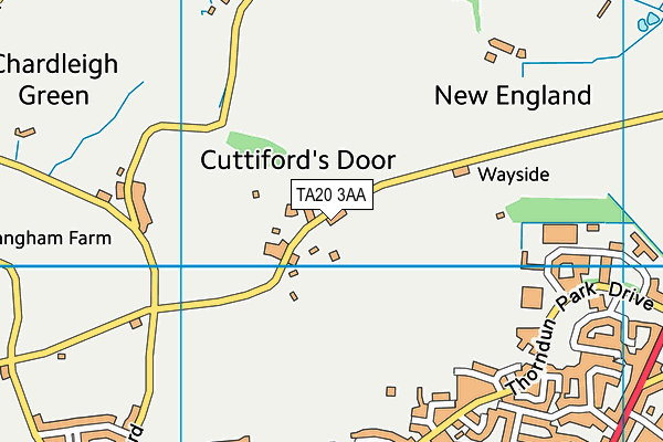 TA20 3AA map - OS VectorMap District (Ordnance Survey)