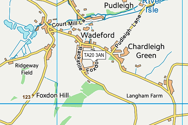 TA20 3AN map - OS VectorMap District (Ordnance Survey)