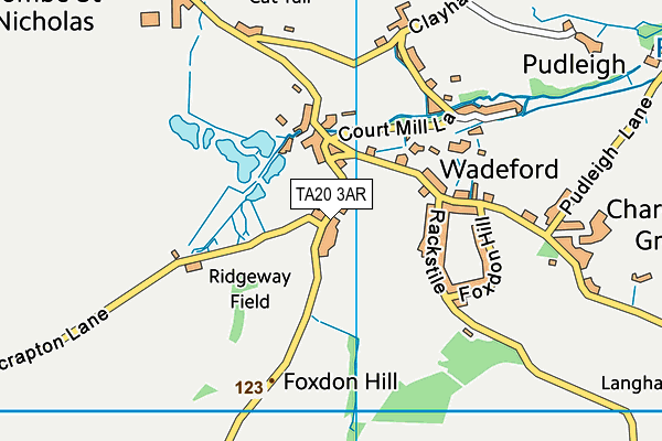 TA20 3AR map - OS VectorMap District (Ordnance Survey)