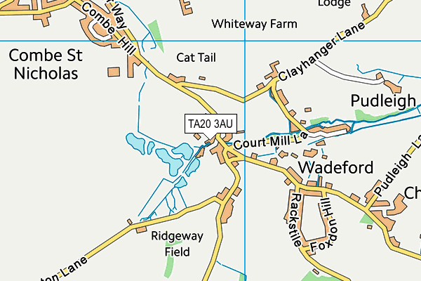 TA20 3AU map - OS VectorMap District (Ordnance Survey)