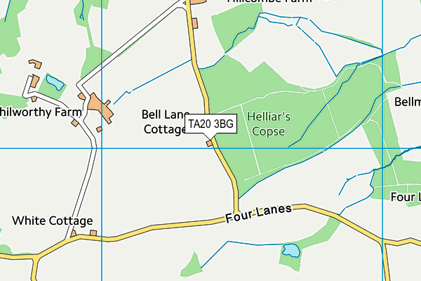 TA20 3BG map - OS VectorMap District (Ordnance Survey)