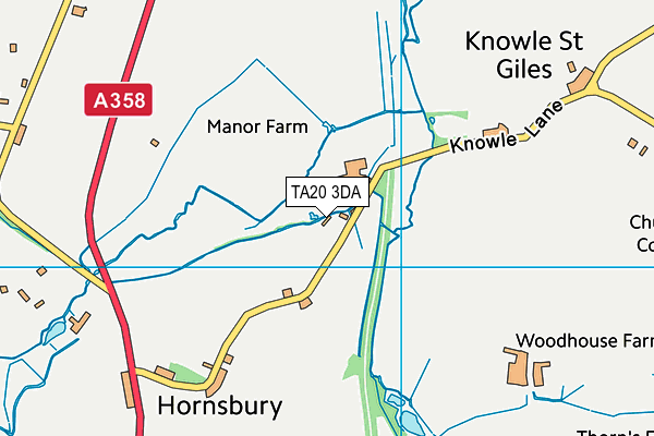 TA20 3DA map - OS VectorMap District (Ordnance Survey)