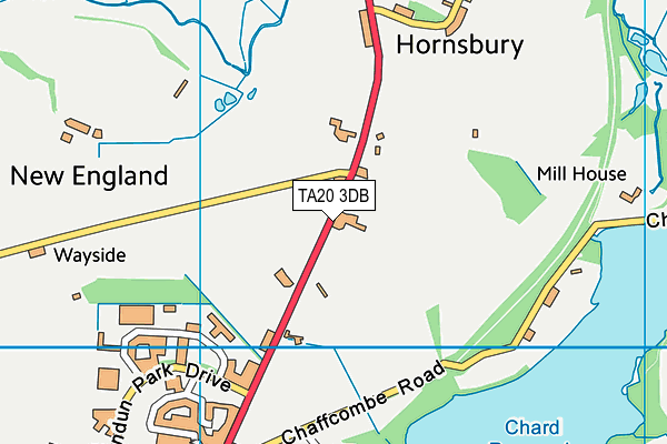 TA20 3DB map - OS VectorMap District (Ordnance Survey)