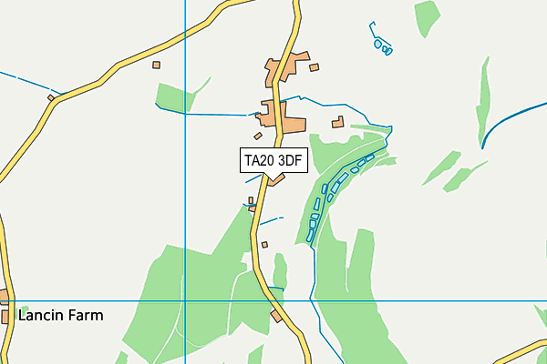 TA20 3DF map - OS VectorMap District (Ordnance Survey)