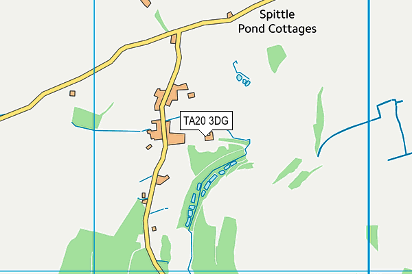 TA20 3DG map - OS VectorMap District (Ordnance Survey)