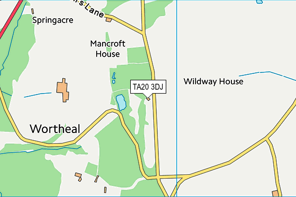 TA20 3DJ map - OS VectorMap District (Ordnance Survey)