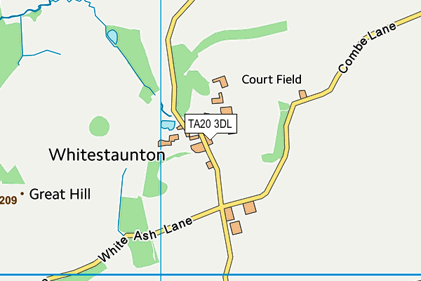 TA20 3DL map - OS VectorMap District (Ordnance Survey)