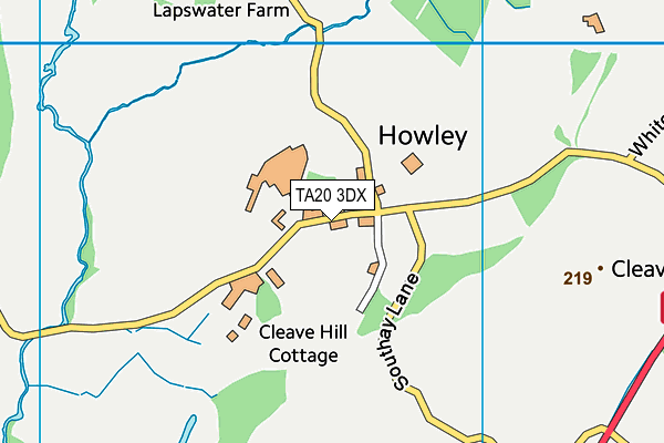 TA20 3DX map - OS VectorMap District (Ordnance Survey)