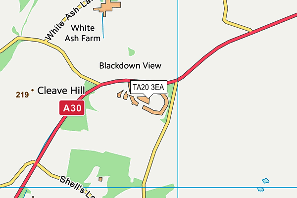 TA20 3EA map - OS VectorMap District (Ordnance Survey)