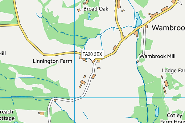 TA20 3EX map - OS VectorMap District (Ordnance Survey)