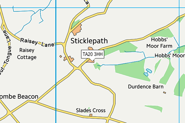 TA20 3HH map - OS VectorMap District (Ordnance Survey)