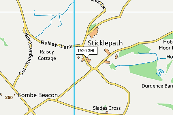 TA20 3HL map - OS VectorMap District (Ordnance Survey)