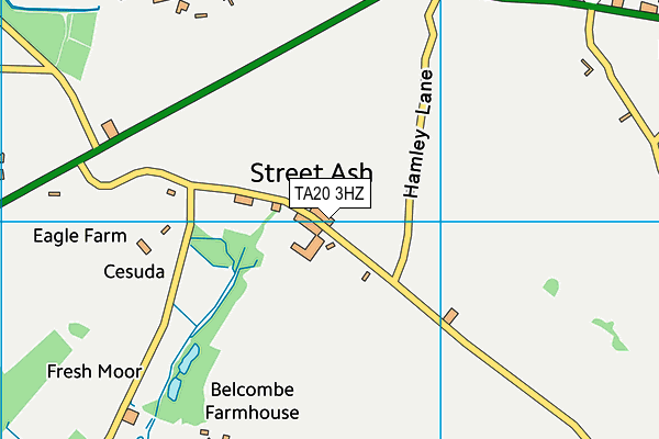 TA20 3HZ map - OS VectorMap District (Ordnance Survey)