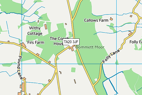 TA20 3JF map - OS VectorMap District (Ordnance Survey)