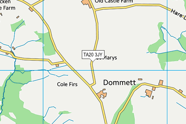 TA20 3JY map - OS VectorMap District (Ordnance Survey)