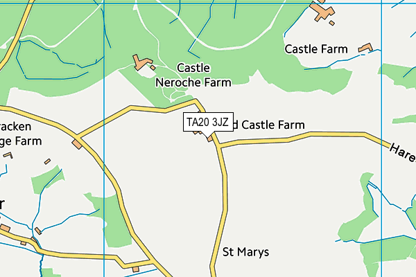 TA20 3JZ map - OS VectorMap District (Ordnance Survey)