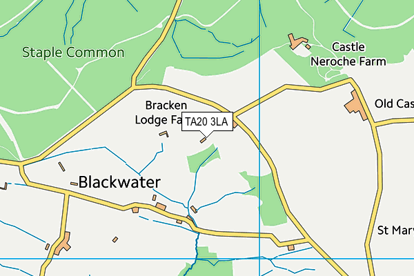 TA20 3LA map - OS VectorMap District (Ordnance Survey)