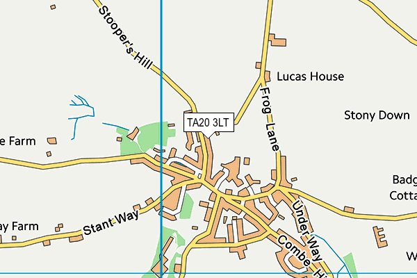 TA20 3LT map - OS VectorMap District (Ordnance Survey)