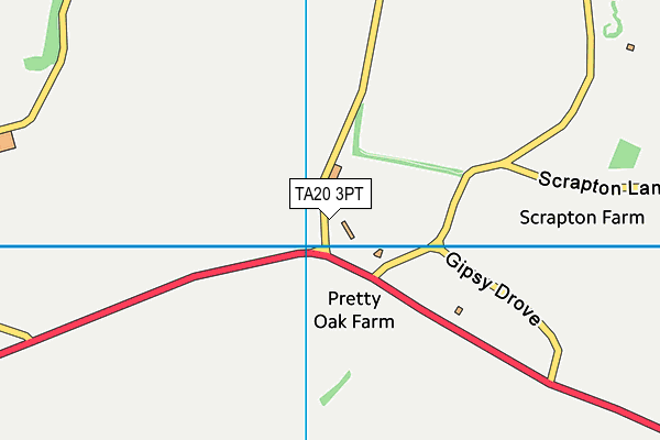 TA20 3PT map - OS VectorMap District (Ordnance Survey)