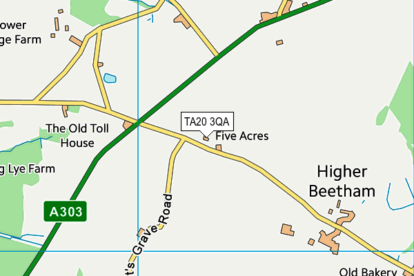 TA20 3QA map - OS VectorMap District (Ordnance Survey)