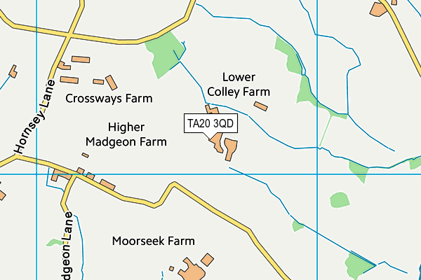 TA20 3QD map - OS VectorMap District (Ordnance Survey)