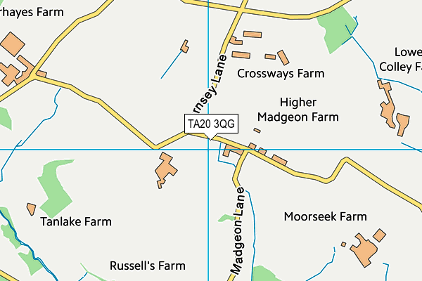 TA20 3QG map - OS VectorMap District (Ordnance Survey)