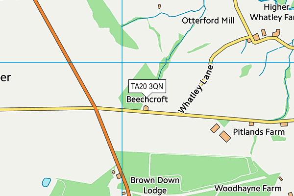 TA20 3QN map - OS VectorMap District (Ordnance Survey)