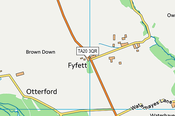 TA20 3QR map - OS VectorMap District (Ordnance Survey)