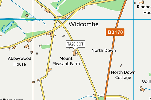 TA20 3QT map - OS VectorMap District (Ordnance Survey)