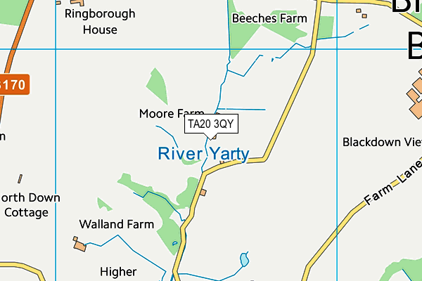 TA20 3QY map - OS VectorMap District (Ordnance Survey)