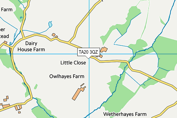 TA20 3QZ map - OS VectorMap District (Ordnance Survey)