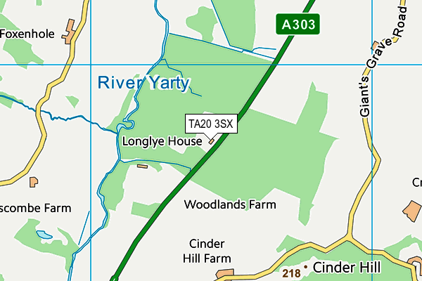 TA20 3SX map - OS VectorMap District (Ordnance Survey)