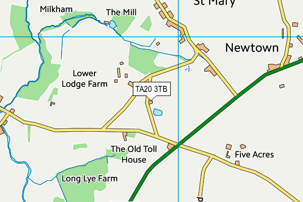 TA20 3TB map - OS VectorMap District (Ordnance Survey)