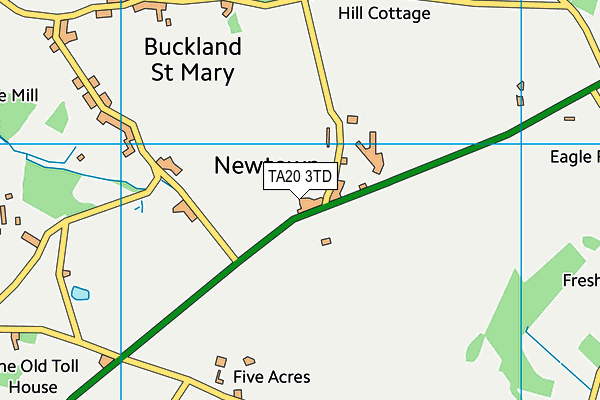 TA20 3TD map - OS VectorMap District (Ordnance Survey)