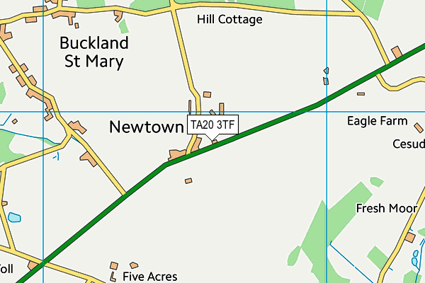 TA20 3TF map - OS VectorMap District (Ordnance Survey)