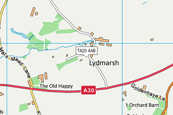 TA20 4AB map - OS VectorMap District (Ordnance Survey)