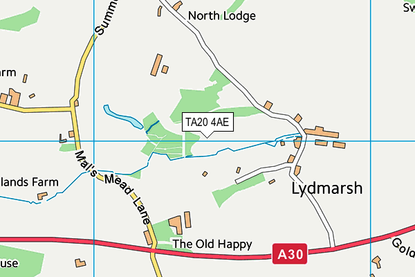 TA20 4AE map - OS VectorMap District (Ordnance Survey)