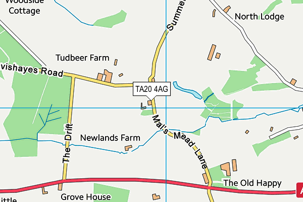 TA20 4AG map - OS VectorMap District (Ordnance Survey)