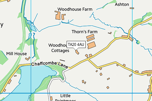 TA20 4AU map - OS VectorMap District (Ordnance Survey)