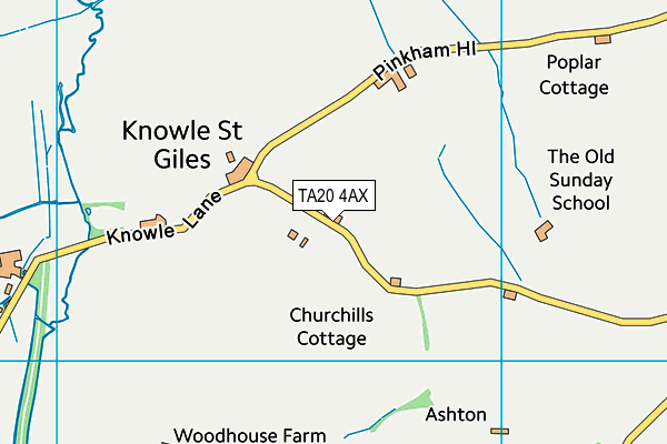 TA20 4AX map - OS VectorMap District (Ordnance Survey)