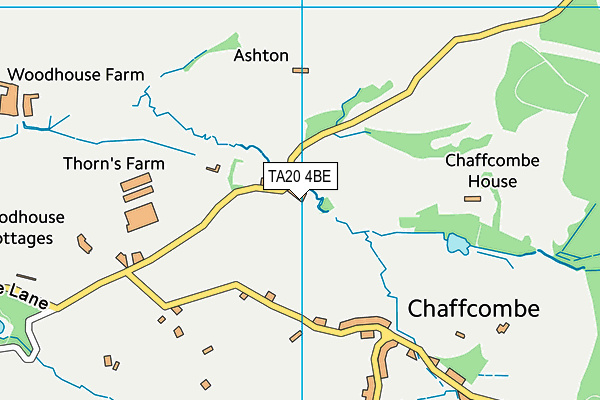 TA20 4BE map - OS VectorMap District (Ordnance Survey)