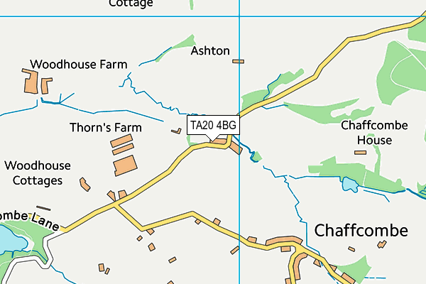 TA20 4BG map - OS VectorMap District (Ordnance Survey)